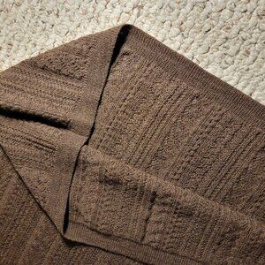 Ralph Lauren Infinity Scarf 100% Mering Wool - Brown Large Scarf / Wrap